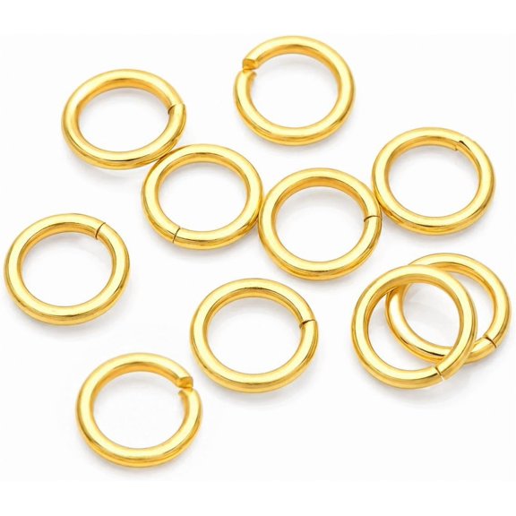 Open Jump Rings, Split Rings Connectors for DIY Finding Making Craft Accessories (8 mm x 100 count, )