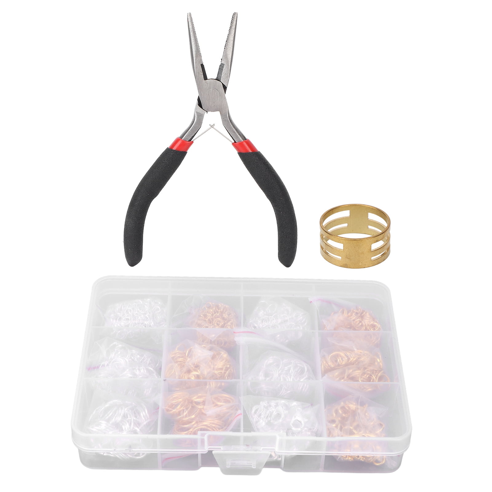 Open Jump Rings and Lobster Clasps Jewelry Findings Kit with Needle