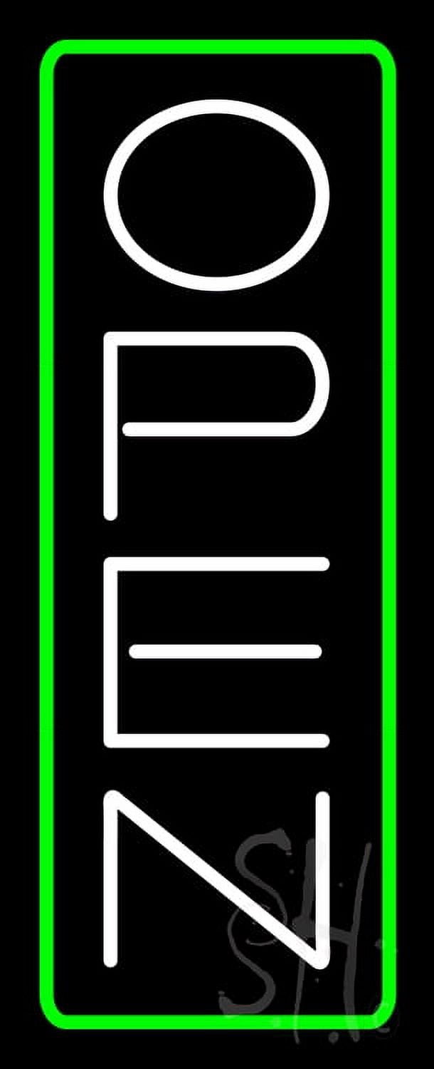 Open LED Neon Sign 13 x 32 - inches, Clear Edge Cut Acrylic Backing ...
