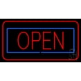 thumbnail image 1 of Open LED Neon Sign 20 x 37 - inches, Clear Edge Cut Acrylic Backing, with Dimmer - Bright and Premium built indoor LED Neon Sign for storefront., 1 of 7