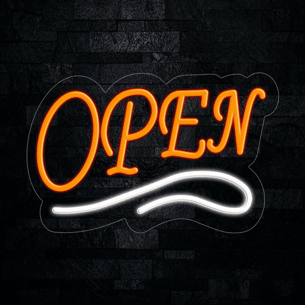 Open-LED Neon Sign 22"L x 14"H #30002OW