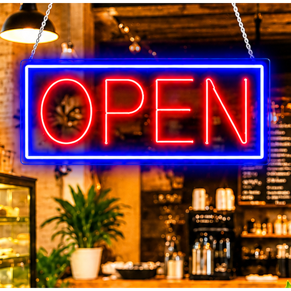 Open-LED Neon Sign 30"L x 12"H #30001