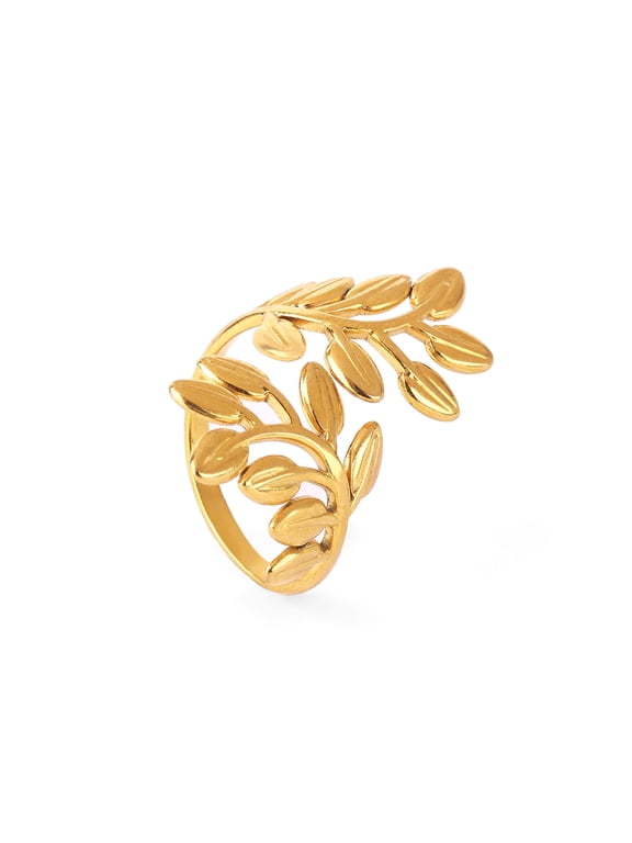 Open Leaf Adjustable Ring