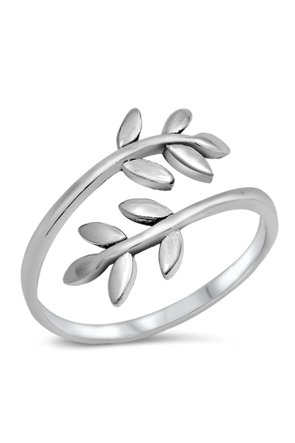 Open Leaf Branch Tree Vine Women's Ring .925 Sterling Silver Band Jewelry Female Male Unisex Size 10
