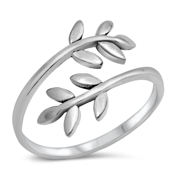 Open Leaf Branch Tree Vine Women's Ring .925 Sterling Silver Band Jewelry Female Male Unisex Size 12