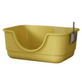 thumbnail image 1 of Open Litter with Large Cat Litter Pan with High Walls & Tracking Rim Easy Clean Crib Durable Litter Container for Small & Big Cats (5Styles) 40X30X17Cm Happy Day!, 1 of 4