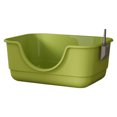 thumbnail image 1 of Open Litter with Large Cat Litter Pan with High Walls & Tracking Rim Easy Clean Crib Durable Litter Container for Small & Big Cats (5Styles) 40X30X17Cm Happy Day!, 1 of 4