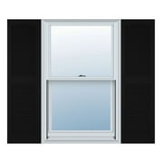 Builders Edge Open Louver Vinyl Shutters - Fixed, No Drilling Required - 2 Panels, 14.5 x 64   Professional & DIY Use, Standard Battery Platform