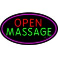 thumbnail image 1 of Open Massage LED Neon Sign 20 x 37 - inches, Black Square Cut Acrylic Backing, with Dimmer - Bright and Premium built indoor LED Neon Sign for Spa interior decor and storefront., 1 of 7