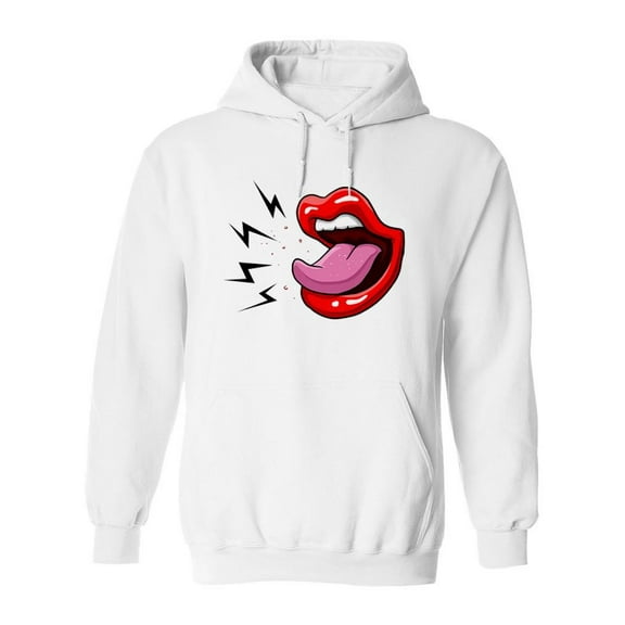Open Mouth  Hoodie Men -Image by Shutterstock, Male Large