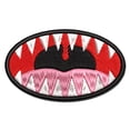thumbnail image 1 of Open Mouth Sharp Teeth Applique Multi-Color Embroidered Hook & Loop Patch - 3.5 Inch Large, 1 of 5