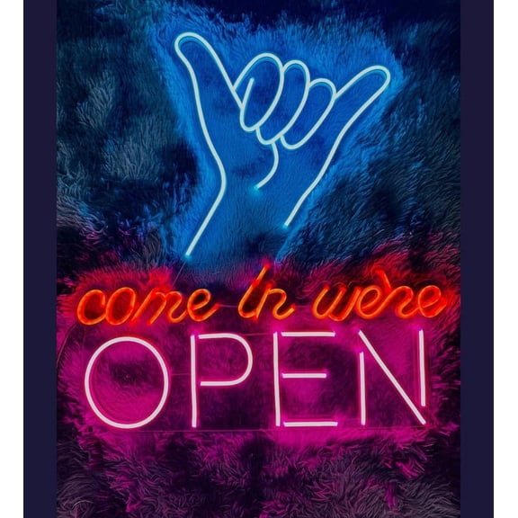 Open Neon Sign, Shop Store Welcome Sign Shop