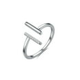 thumbnail image 1 of Open Parallel Bar Adjustable Ring For Women's 1.5 Ct Diamond 14K White Gold Over, 1 of 2