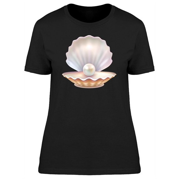 Open Pearl Shell Doodle T-Shirt Women -Image by Shutterstock, Female Small