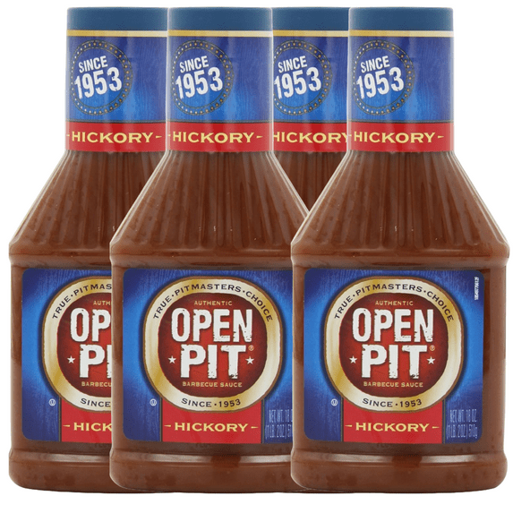 Open Pit Blue Label Hickory Barbecue Sauce, 18 Oz., Each Bottle (Pack Of 4)