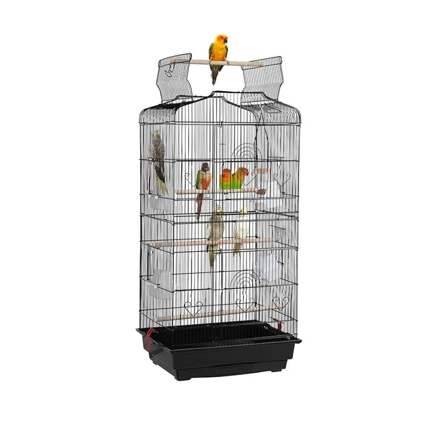 Curated visual reference: Fresh Look at Open Play Top Bird Cage Parakeet Cage With Slide Out