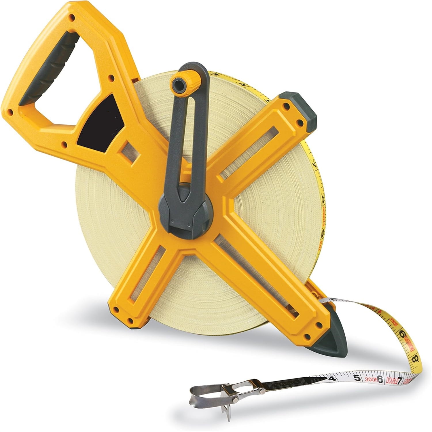 66330IM Open Reel Fiberglass Tape Measure, 330-Feet, Hi-Viz Yellow