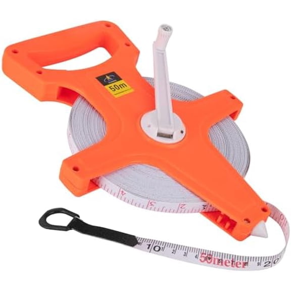 Open Reel Tape Measure 165 , Fiberglass Tape Measure, Yard Measuring Tape Fit for Field, Outdoor, Engineer,Track, Durable Dual-Sided Measuring Reel with and Meters (1/2')