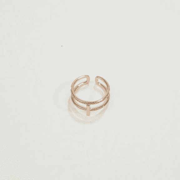 【Open Rings】Silver/Gold Plated Multi Layer Hollow Ring with Zircons, Minimalist &Elegance Style for Fashion Lovers