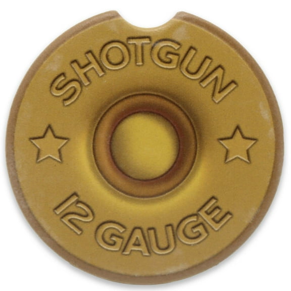 Open Road Brands 12-Gauge Shotgun Shell Coaster for Car or Truck, 1 Pack, Easy Clean, 2.56 x 2.56 x 0.23 in