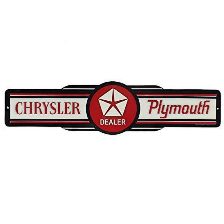 Open Road Brands Chrysler Plymouth Dealer, Red and White Vintage