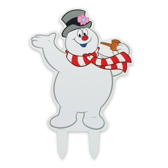 Open Road Brands Frosty The Snowman 21.5-inch Metal Garden Stake