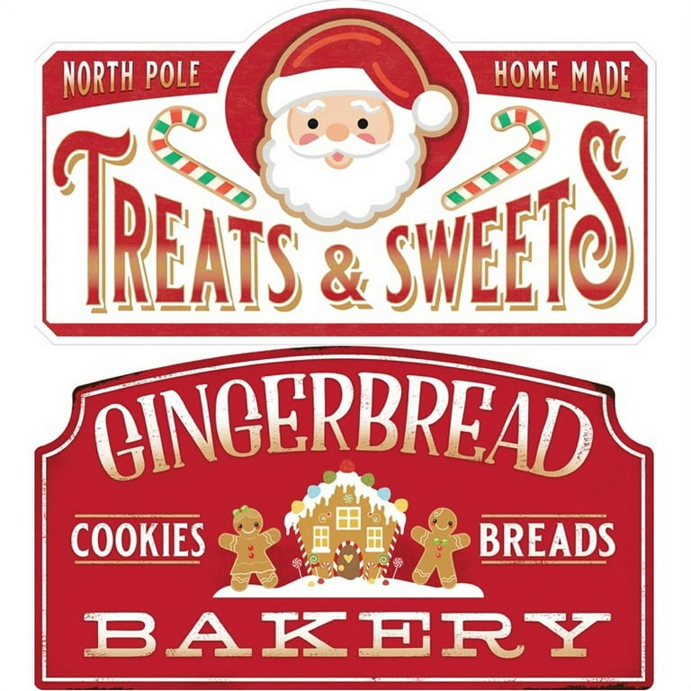 Open Road Brands Multicolored North Pole Home Made Treats & Sweets Sign .13  in. 