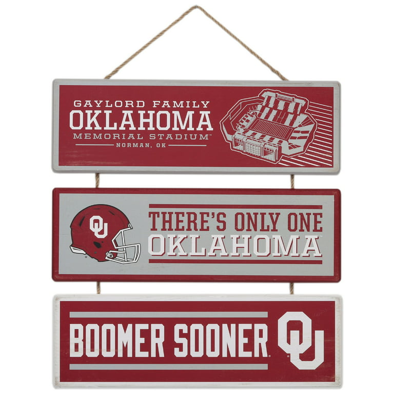 Open Road Brands Oklahoma Sooners Paper Wood Sign, 14 x 13 