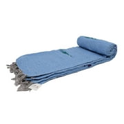 Open Road Goods Sky Blue/Pale Teal Thunderbird Heavyweight Yoga Blanket- Made for Yoga! Hand-made Mexican Blanket