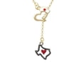 thumbnail image 1 of Open Rope Texas with Red Heart Gold Tone Nurse Hat Heart Lariat Necklace, 1 of 1