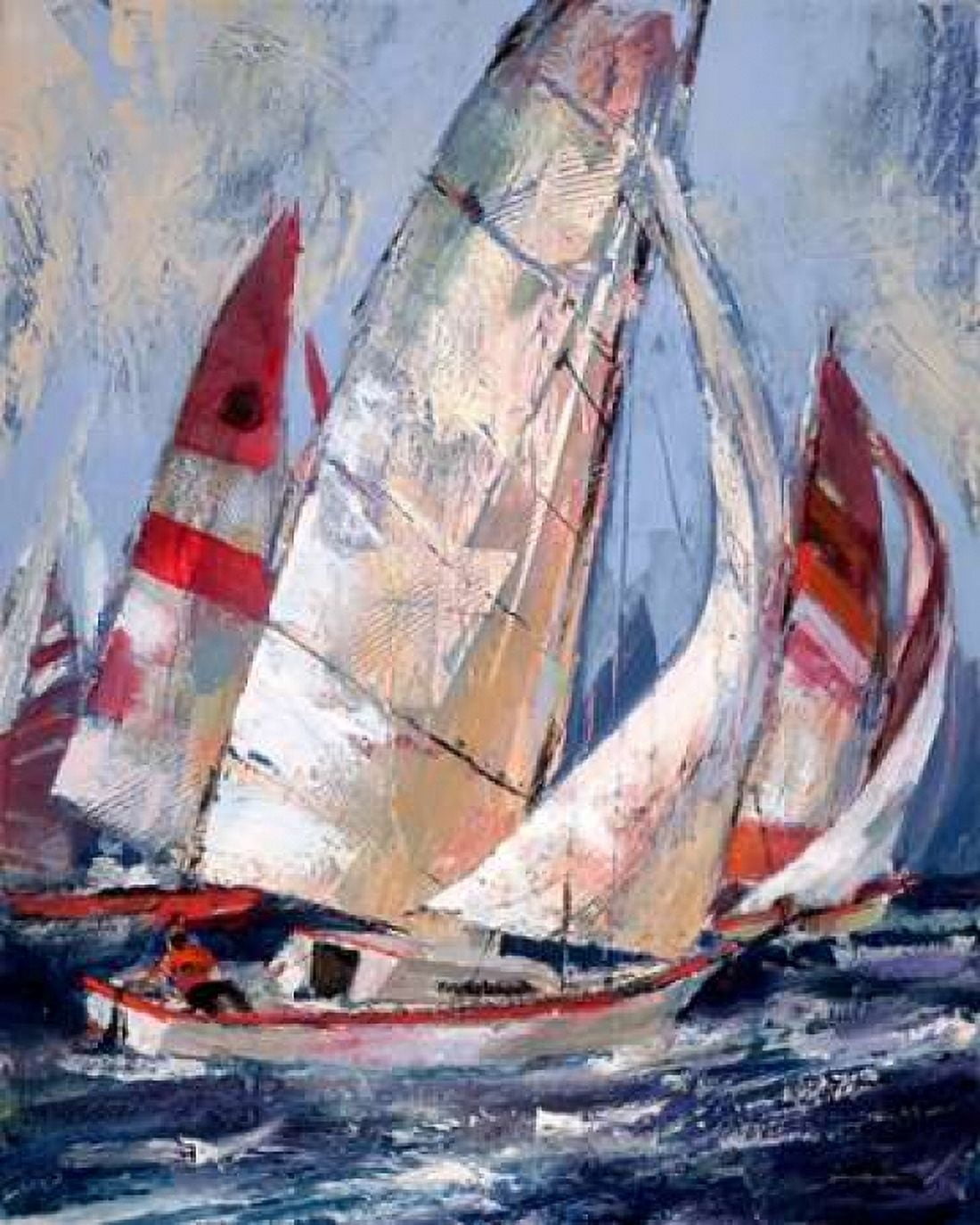 Open Sails I Canvas Art - Brent Heighton (24 x 30)