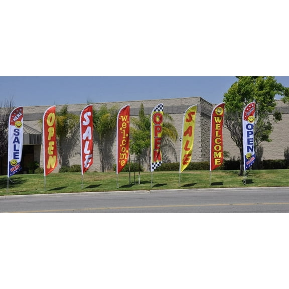 Open Saturdays Replacement Feather Banner Flag Swooper Flag