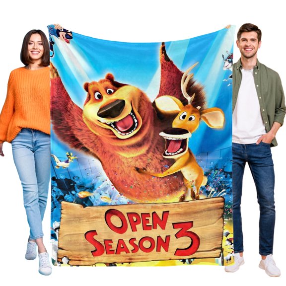 Open Season-Anti-Pilling Flannel Blanket Soft Lightweight Plush Fuzzy Cozy Luxury Blanket for Home and Kitchen Use  Perfect for Kids and Adults 60"*79"(150cm*200cm)