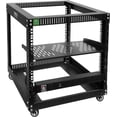 thumbnail image 1 of Open  Server Rack with Wheels- Heavy Duty Post Quick Assembly Support Equipment Home Network Cabinet, 1 of 6