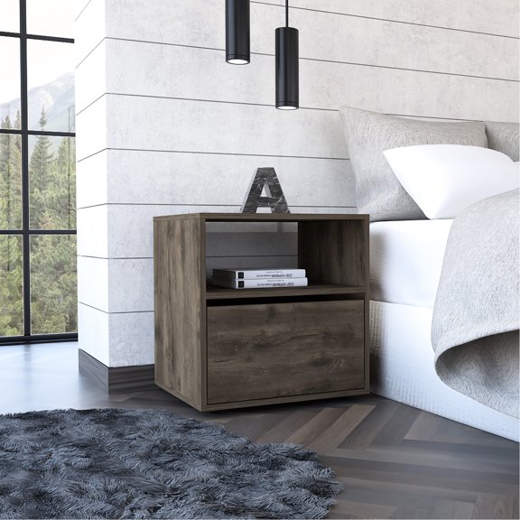 Open Shelf Side Table / Smart Storage for Bedroom and Living Room