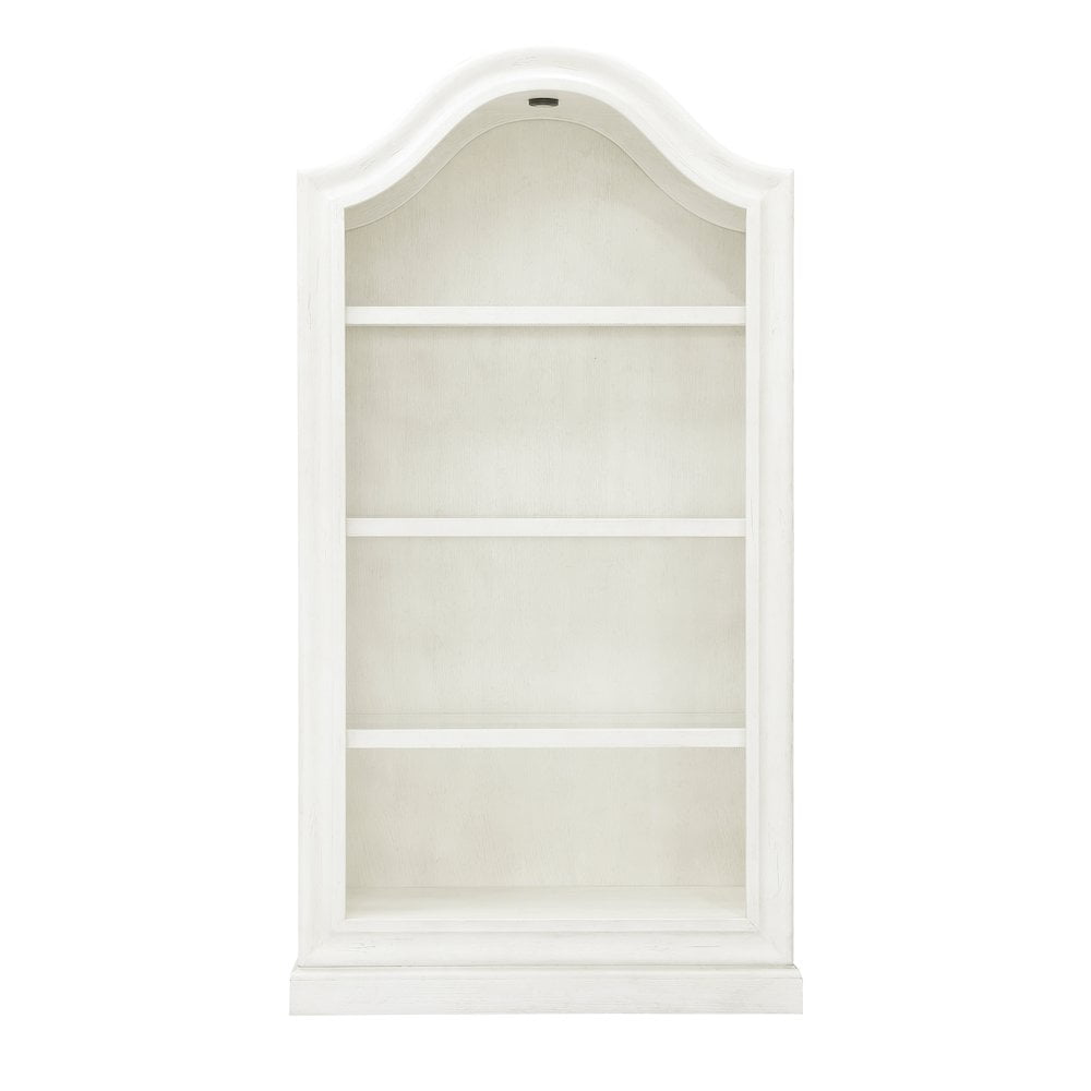 Open Shelf Storage Wood Bookcase with Puck Light in White by Pulaski Furniture Walmart