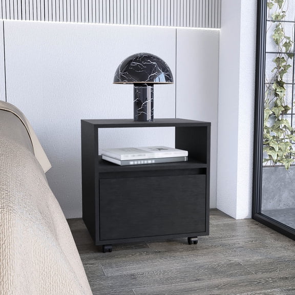 Open Shelf for Display / Bedside Use / Easy-to-Move Nightstand