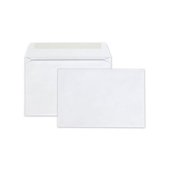 "Open-Side Booklet Envelope, #6 1/2, Hub Flap, Gummed Closure, 6 X 9, White, 100/box | Bundle of 10 Boxes"