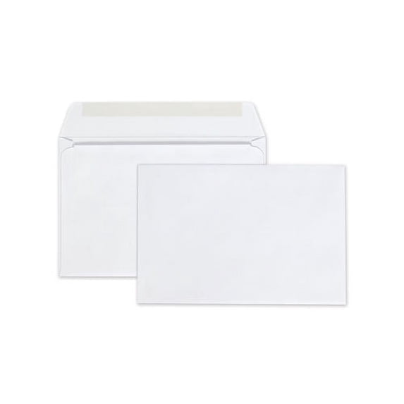 "Open-Side Booklet Envelope, #6 1/2, Hub Flap, Gummed Closure, 6 X 9, White, 100/box | Bundle of 2 Boxes"