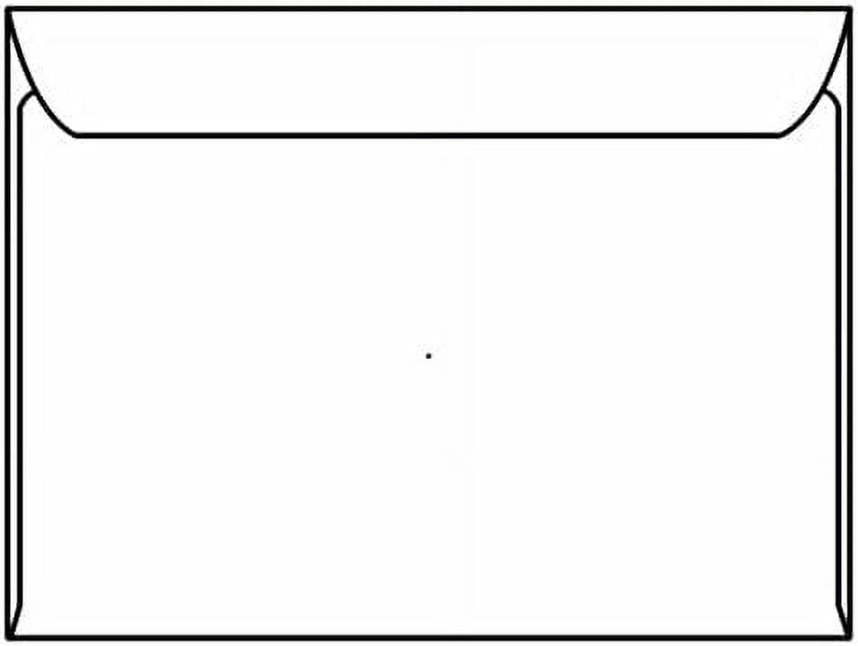 Open Side Booklet Envelopes, 9" X 12", 28, White, Side Seams (Box Of