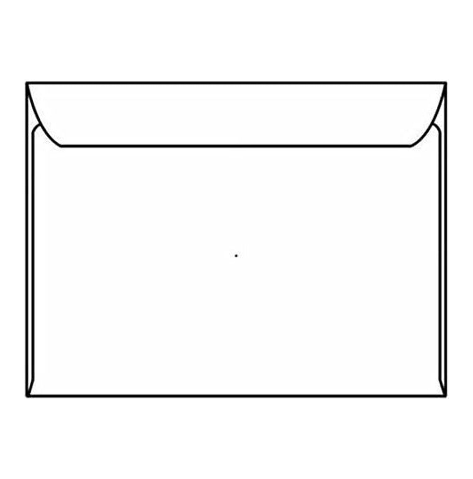 Open Side Booklet Envelopes, 9" x 12", 28, White, Side Seams (Box of