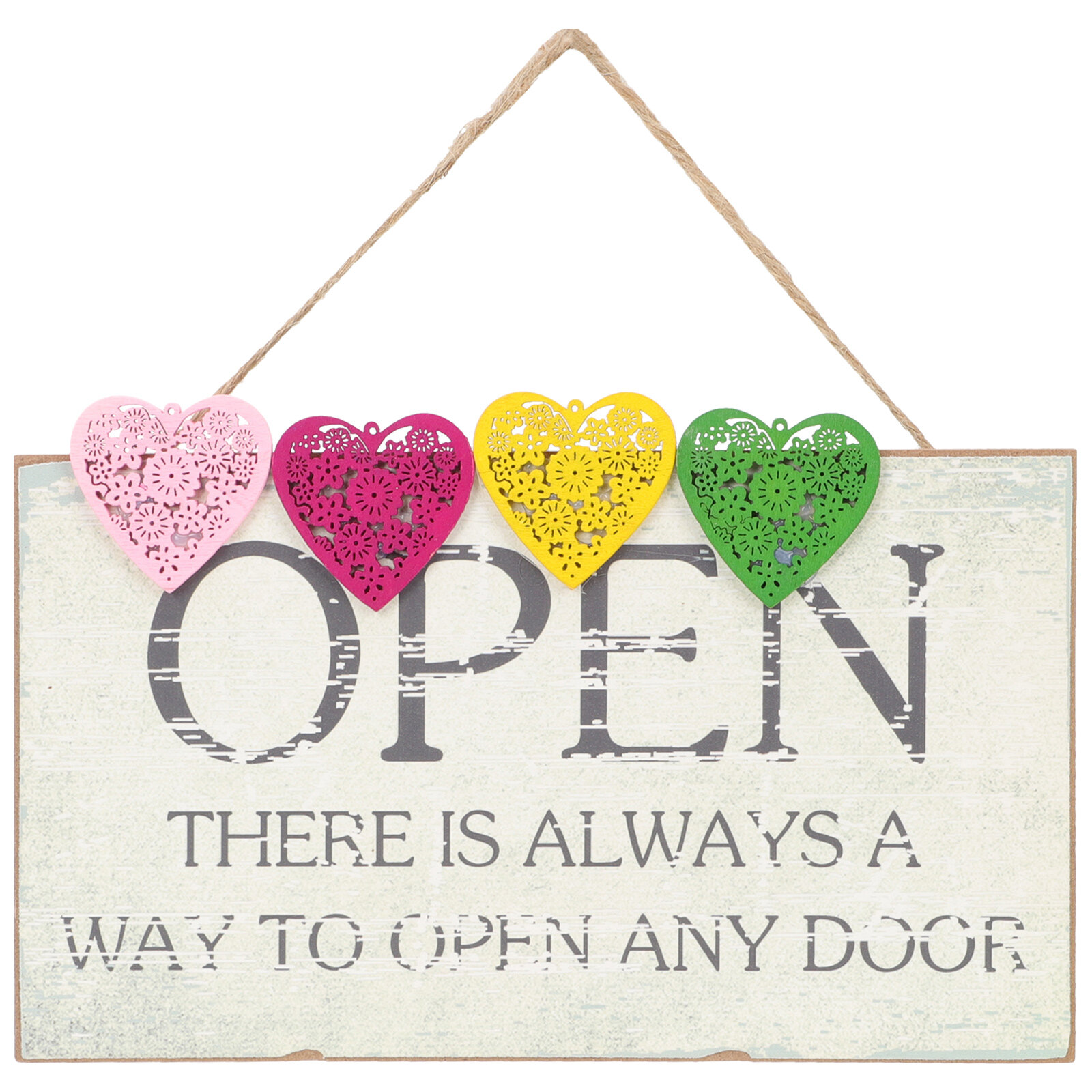 Open Sign for Business Hanging Signs Retro Decor and Close Wooden House Number Rope Office Work