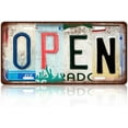 thumbnail image 1 of Open Signs For Business Open Closed Sign advertisement for business License Plate for Businesses Stores Restaurants Bars 12 x 6 Inches, 1 of 5