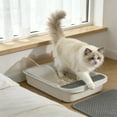 thumbnail image 1 of Open Small Cat Litter Box,Anti-Splashing Kitten Litter Pan,Semi-Enclosed Removable Kitty Cat Toilet with Litter Sifting Scoop for Boxes Easy to Clean No Odor, 1 of 5