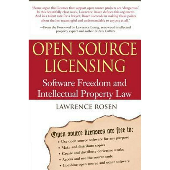Pre-Owned Open Source Licensing: Software Freedom and Intellectual Property Law (Paperback) 0131487876 9780131487871