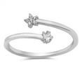 thumbnail image 1 of Open Star Flower Clear CZ Wholesale Ring .925 Sterling Silver Band White Jewelry Female Size 5, 1 of 4