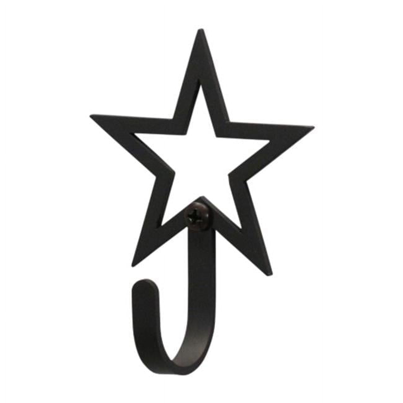 Open Star Wall Hook Extra Small - Black