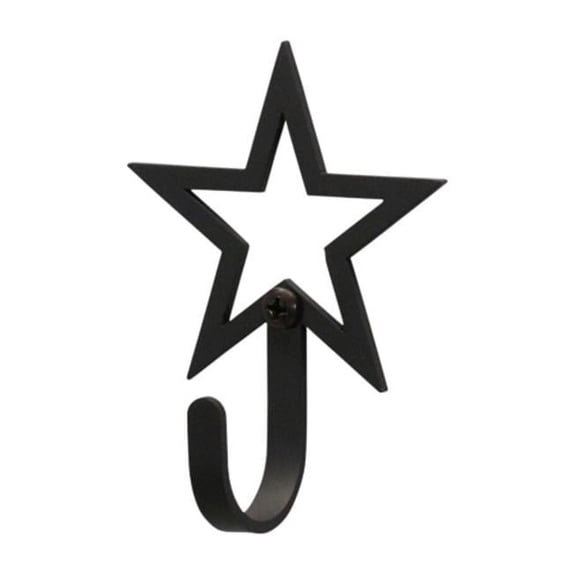 Open Star Wall Hook Extra Small - Black