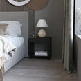 thumbnail image 1 of Open Storage Nightstand, Black | Holds Alarm Clock & Lamp in Bedroom | Particle Board Filler | Adds Function to Bedroom, 1 of 4