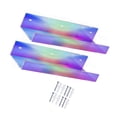 Open Storage Wall Rack Set of 2, Acrylic Shelf with Front Lip for ...